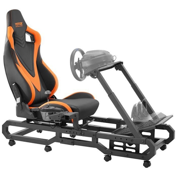 Racing rattstativ med hjul-VEVOR-Heavy Duty Stål körsimulator Cockpit-Belastning 150 kg-för Logitech G923