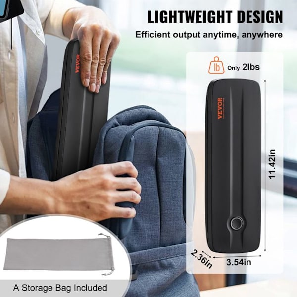 Bärbar trådlös termisk skrivare 203 DPI-VEVOR-för A4, A5 och 216x279 mm termopapper-kompatibel med iOS, Android