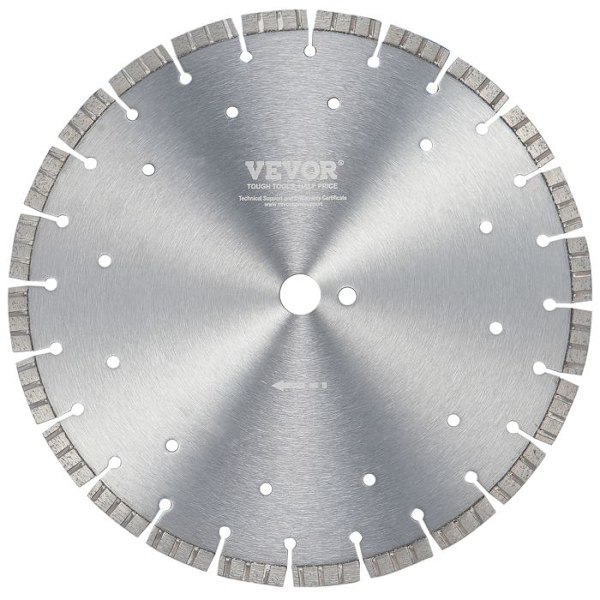 Diamantkapskiva 300 mm-VEVOR-Våt eller torr diamantskiva Betongsågblad med 12 mm platta tänder