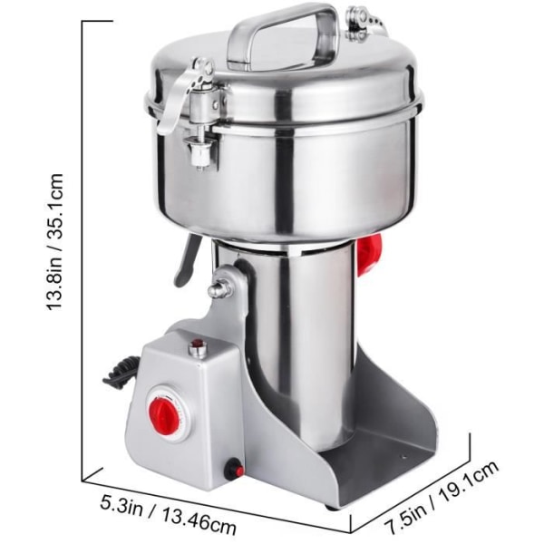 Elektrisk kaffekvarn - VEVOR - bönkvarn i rostfritt stål - 1800 W - 750 g