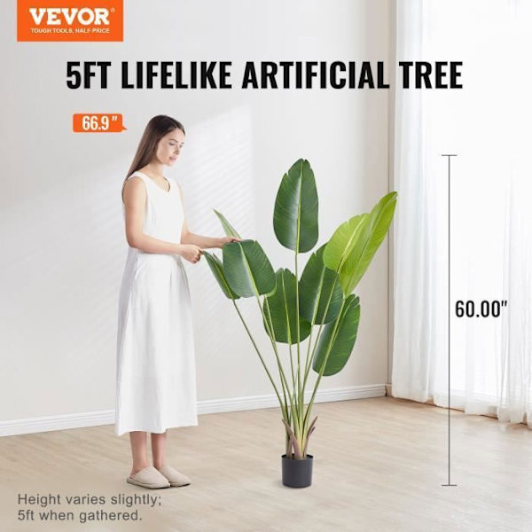 Konstgjord träd - VEVOR - Konstgjord palm Paradisfågel Konstgjord växt 700x1524 mm