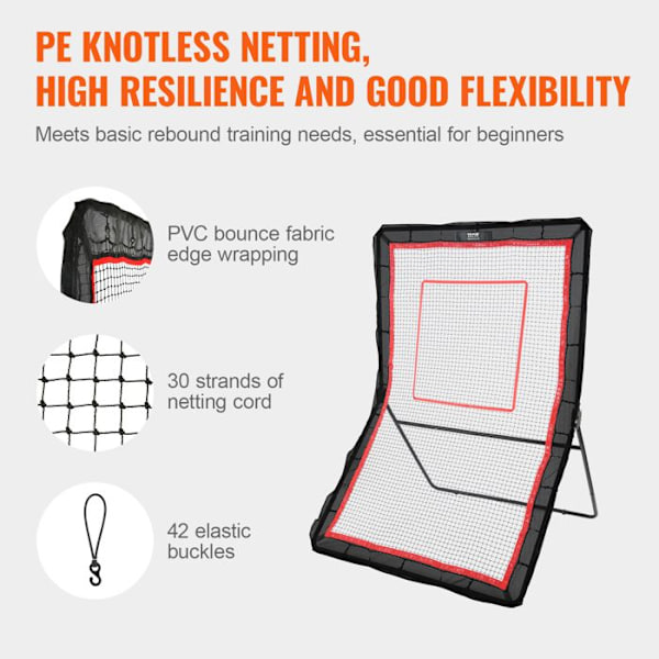 Rebound Net-VEVOR-153x213 cm-Stabilt ståltyg med hög elasticitet-för inomhus utomhusträning