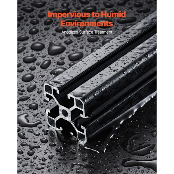 Aluminiumprofil 4040-VEVOR-Set om 4-Anodiserad linjärskena europeisk standard T-spår 1000 mm