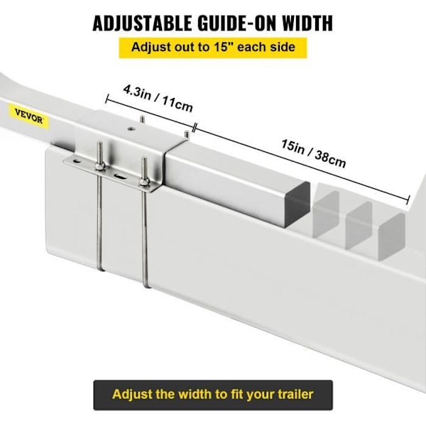 Båtsläpguide - VEVOR - 22" Vit med PVC-stolpar Båtsläpskenor - Passar skidbåtar