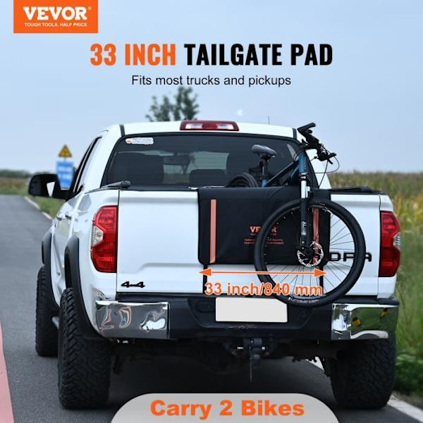 Baklucka Skyddskudde - VEVOR - Baklucka Skyddsöverdrag Bakluckeskydd Cykelhållare 84 cm 2 Cyklar