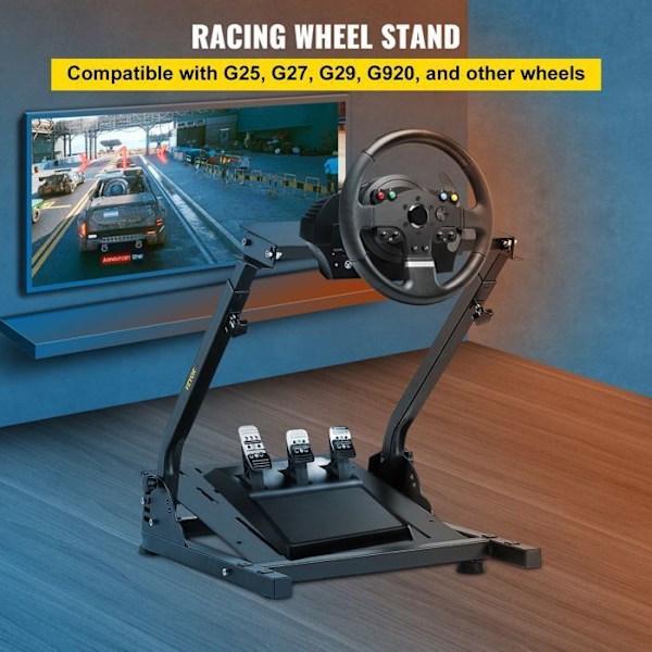 Fällbart rattstativ-VEVOR-Kolstål-48 x 77 x 19 cm-för Cockpit Simulator Racing Simulator Stand
