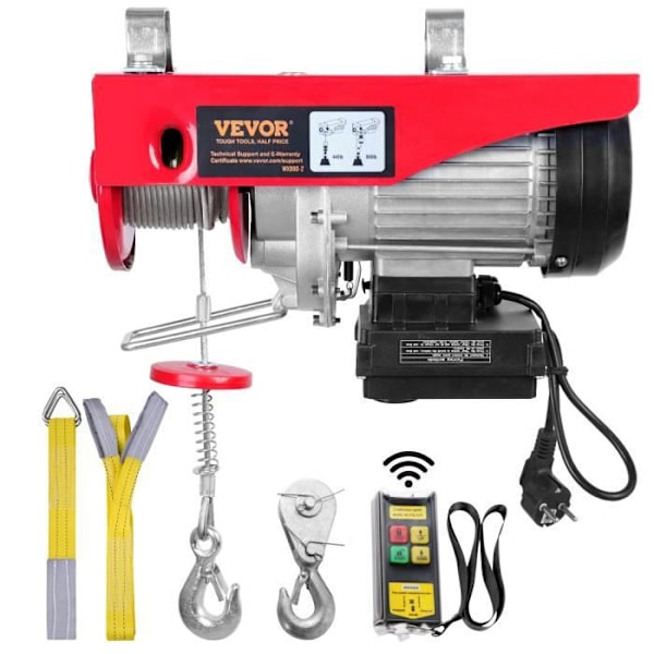Elektrisk vinschlyft 400 KG - VEVOR - Kabellyft 850 W Vinschlyft 10 m/min