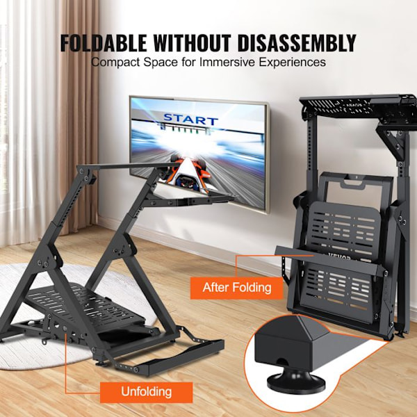 Simuleringsställ - VEVOR - Fällbart X Höjdjusterbart Racing Wheel Stand för Logitech