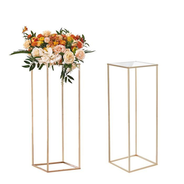 Bröllop Blomsterställ - VEVOR - 2ST Bröllop Blomsterställ Bröllop Mittpunkt Akryl Laminat 80cm