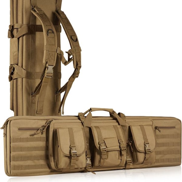 Vapenfodral-VEVOR-107 cm-Taktiskt Transportväska för Långvapen med Molle System Gevärsfodral-Brun