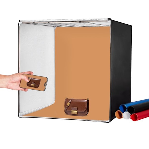 Photo Studio Light Box-VEVOR-81,5x81,5 cm-Pro Photo Box Kit 5600 K, 210 LED-lampor-för produktfotografering