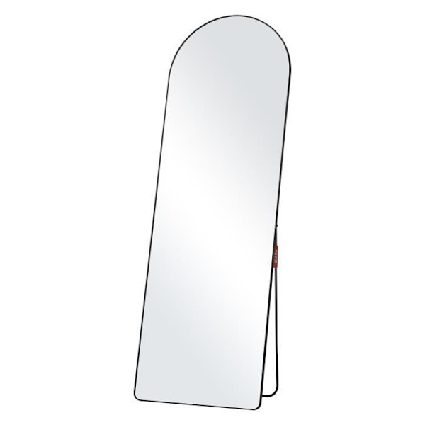 Hellängdsspegel - VEVOR - välvd komplett spegel på upphängt stativ 1645 x 558 x 19 mm, komplett omklädningsrumsspegel för vardagsrum, svart