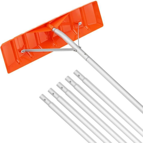 Taksnöräfsa - VEVOR - Aluminiumlegering, 63,5 cm, 3,06 kg, med halkskyddad justerbar räfsa