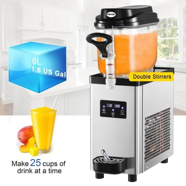 VEVOR Granita Machine Commercial Granita Machine 6L Slushie Iced Drink