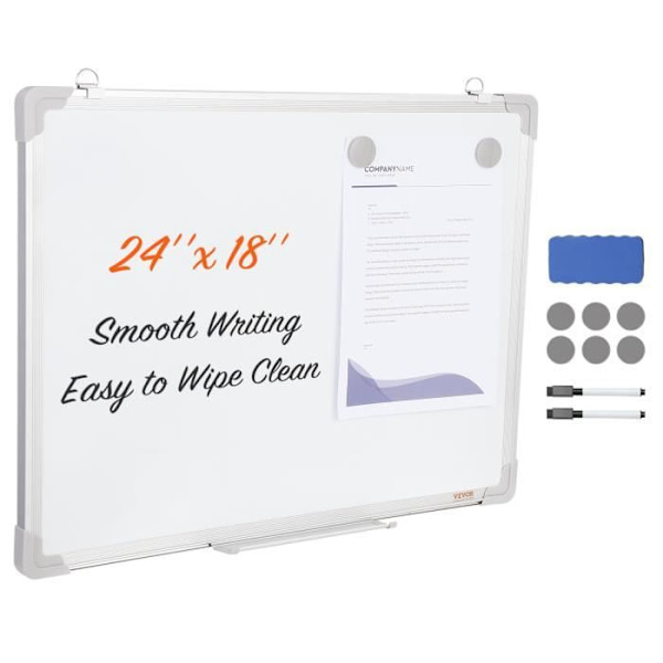 Magnetisk Whiteboard - VEVOR - Väggmonterad Dry Erase Whiteboard 46x61 cm för kontorsklass