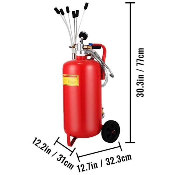 22,7 L pneumatisk oljevakuum - VEVOR - Oljeuppsamlare