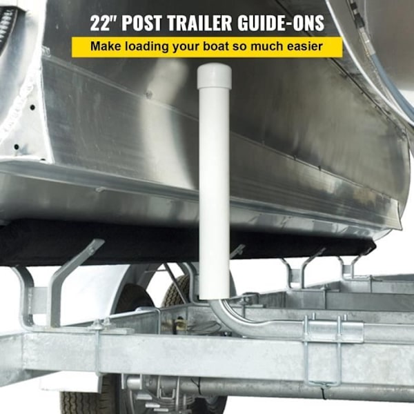 Båtsläpguide - VEVOR - 22" Vit med PVC-stolpar Båtsläpskenor - Passar skidbåtar