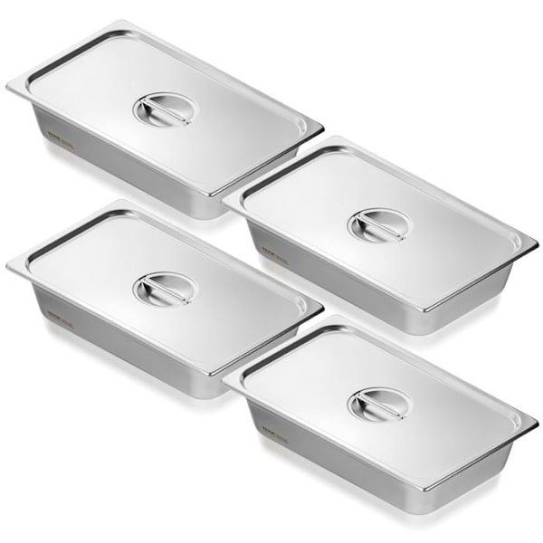 Rostfritt stålbehållare -VEVOR-Rostfritt stålbehållare för bain-marie 0,8 mm tjockt - för matvärmning, förvaring, catering