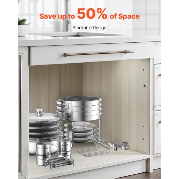 Chauffe-Plat-VEVOR-4PCs 4,7 L-Buffet Värmare Rund-6-Rostfritt Stål-Med Glaslock