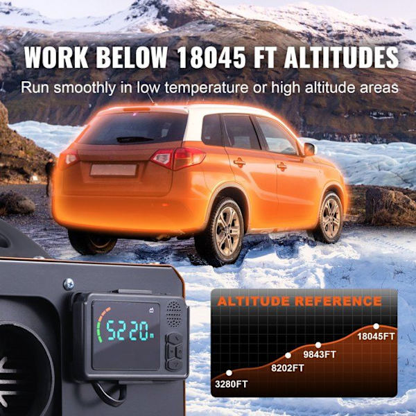 Allt-i-ett Dieselvärmare -VEVOR - 12V 8kW 0,16-0,62L/h Inomhus Bluetooth LCD Dieselluftvärmare