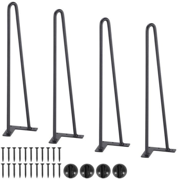 Bordsben - VEVOR - 4 hårnålar Skrivbordsben Kontorsmöbler 48cm massivt stål 2 stavar