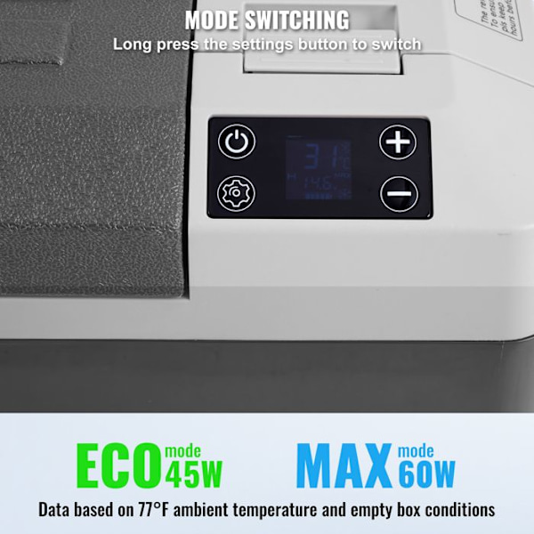 Portabel Kompressor Kylskåp-VEVOR-25 L-Mini Bilkylare 12/24 V DC och 100-240 V AC-Justerbar Temperatur