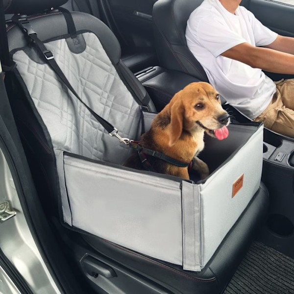 Bilbarnstol för Hundar Liten Storlek 12 kg-VEVOR-Hund Sittkudde-Bilbädd för Husdjur-Grå