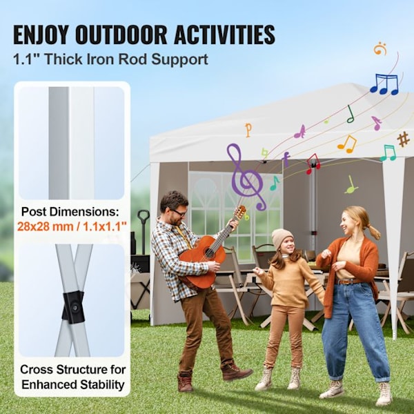 Tonnelle Pop-up - VEVOR - ZYP-3X6 - 5,9x2,96 m - UV-skydd UPF 50+ - Snabb installation
