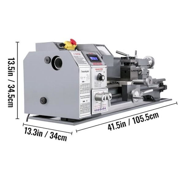 220x600 mm metallsvarv - VEVOR - Metallsvarv med hög precision - Variabel hastighet 1100W Pengar