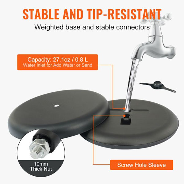 Affischhållare -VEVOR-279 x 216mm-Stående displaystativ 360° rotation Justerbar höjd 820-1250 mm