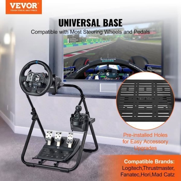 Simuleringsstöd - VEVOR - Fällbart Racing-rattstöd Höjdjusterbar för Logitech Laptop