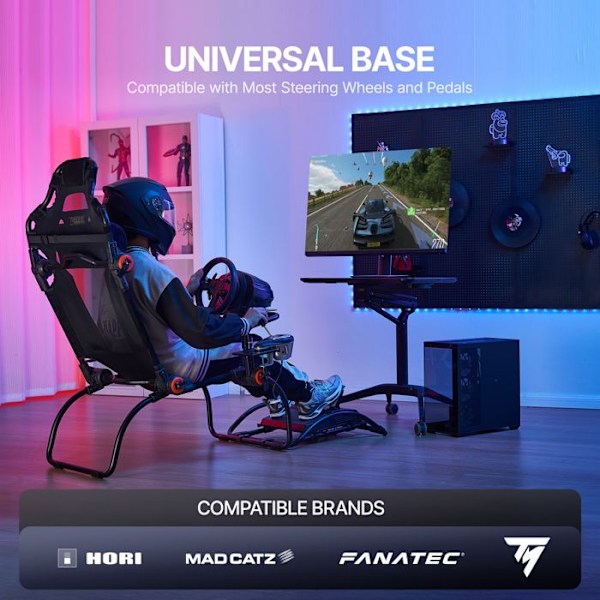 Fällbart Racing-rattstativ Stål körsimulator Cockpit-VEVOR-för Logitech G923/G920/G29