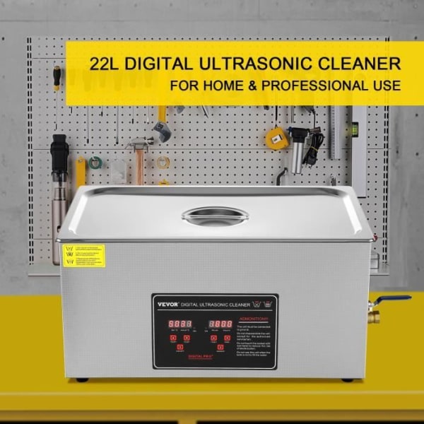 22L ultraljudsrengöring - VEVOR - Digital ultraljudsbricka med timeruppvärmning
