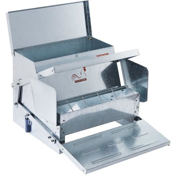 Kycklingmatare - VEVOR - Automatisk fjäderfäkycklingmatare Galvaniserat stål 11 kg 10 kycklingar