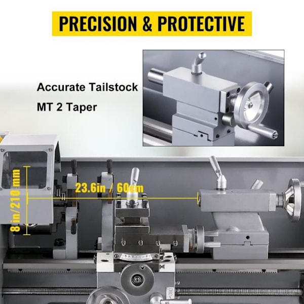 220x600 mm metallsvarv - VEVOR - Metallsvarv med hög precision - Variabel hastighet 1100W Pengar