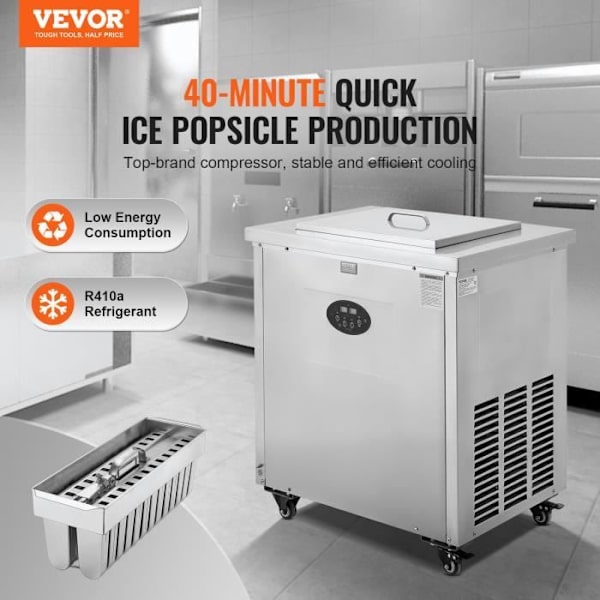 Kommersiell Popsicle Maker - VEVOR - Single Form Set, 40st Popsicle Making Machine - för barer, kaféer