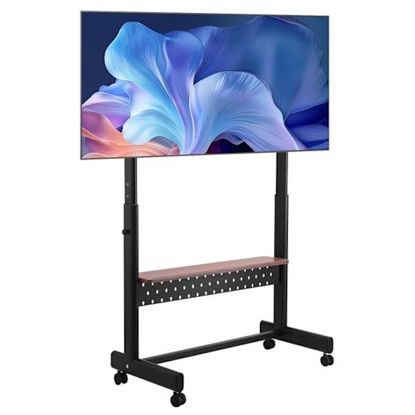 Support TV med hjul - VEVOR - för TV/LED/LCD/OLED från 1397 till 2540 mm - Portabel TV-vagn - Justerbar höjd med hylla