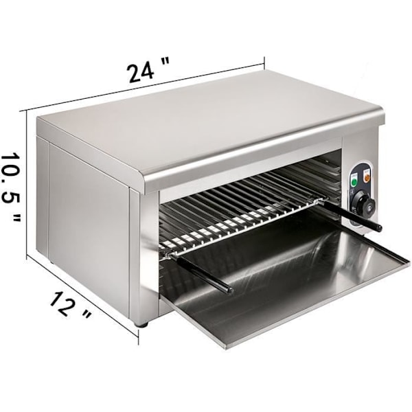 Elektrisk Salamander - VEVOR - NP936 - 2000W - 122-572 ℉ - 220V