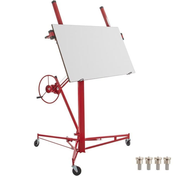 VEVOR Monteringshjälp Panellyftare Gipsskivlyftare 68 kg 122 x 488 cm Röd