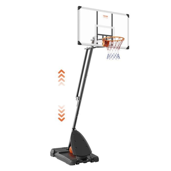 Basketbackboard - VEVOR - Basket Hoop Basketbackboard 138cm Justerbar höjd 232-305 cm Utomhus inomhus