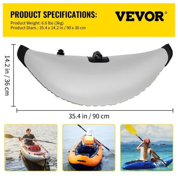 Kajakstabilisatorer - VEVOR - Kajak PVC Kanot Uppblåsbart Float Stabilizer System Kit 2,1 - 2,4 m