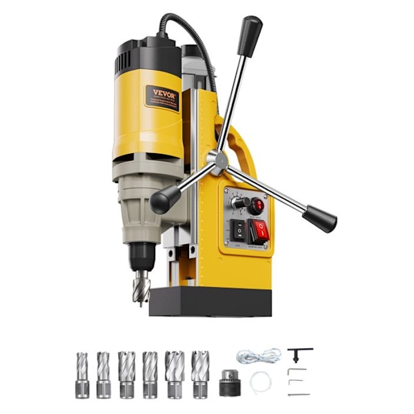 Magnetborrmaskin-VEVOR-1400 W-Portabel pelarborr-12800 N 50 mm-med 6 borr.