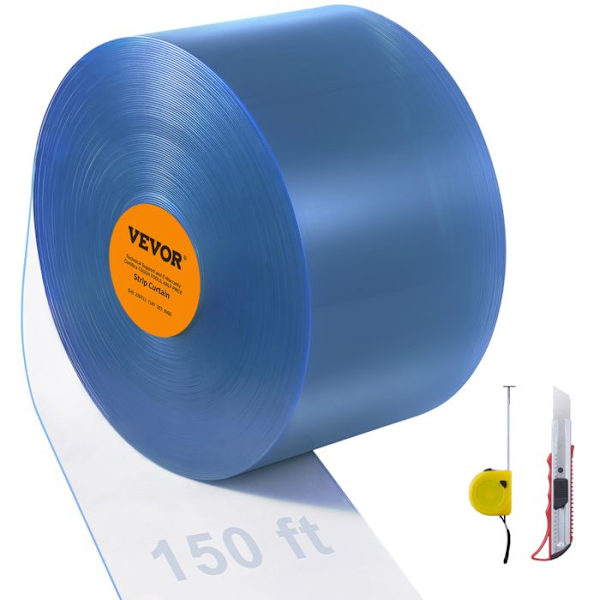 PVC-bandgardin-VEVOR-2500x30,5 cm-för dörrar till stormarknad, fabrik, lager, köpcentrum, garage