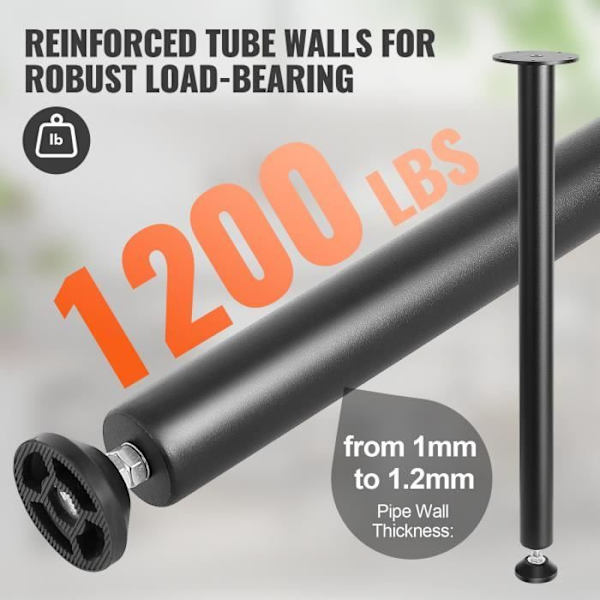 Bordsben - VEVOR - 4ST Kontorsbensmöbler Solid stål Justerbar 711,2 mm Svart