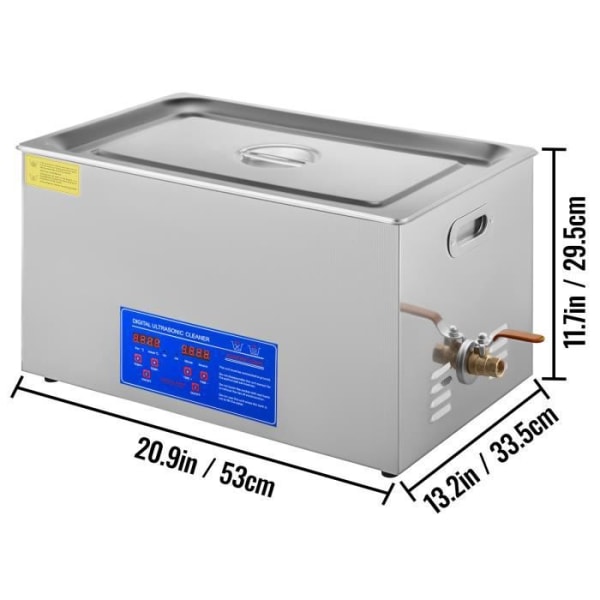 VEVOR 22L Ultraljudsrengöring - Digital tvättmaskin med SUS304 rostfri stålkorg