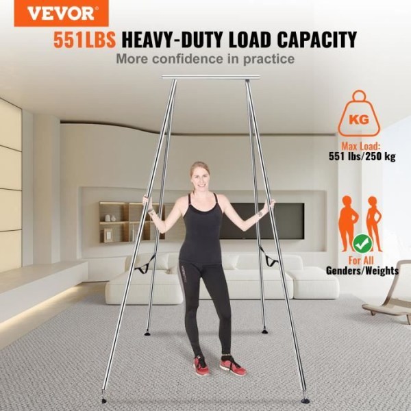 Yoga Inversion Swing - VEVOR - 295 cm hög, maximal belastning 250 kg, Q195 krommaterial för Fitness Bodybuilding Pilates