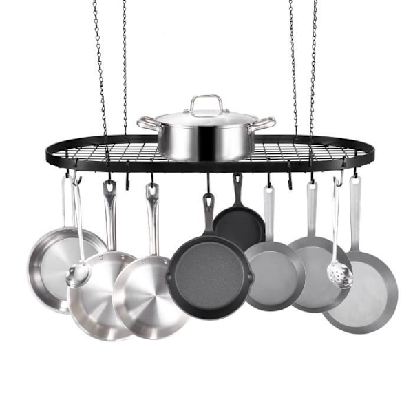 VEVOR Pan and Pot Förvaring 81,3x44x2,9cm Hängande Pan Rack Tak Grythållare Last 36kg-Hem Restaurang