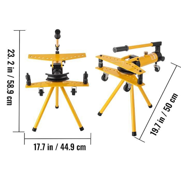 Hydraulisk rörbockare - VEVOR - 10T - Bockmaskins diameter: 13 - 34 mm