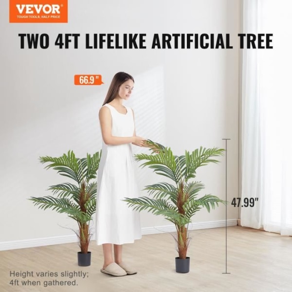 Konstgjord träd - VEVOR - Konstgjord Betelnöt Palmträd Konstgjord växt 800x1219 mm