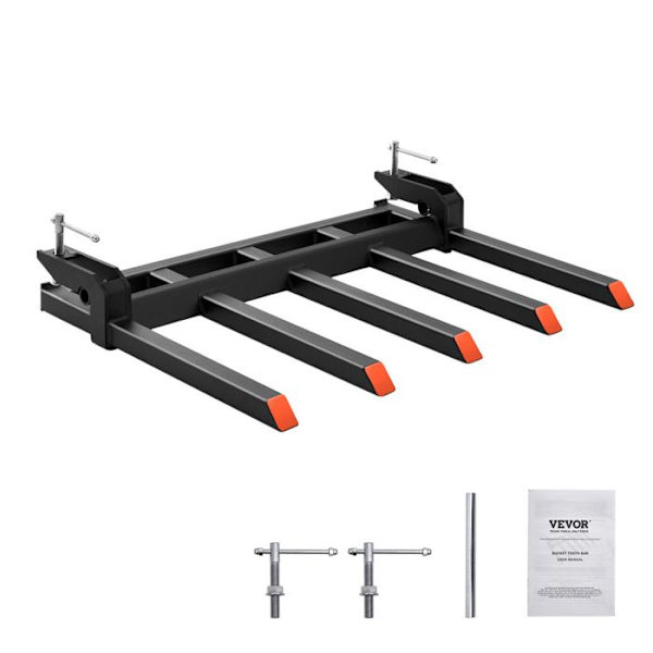 Skräpgaffeltång-VEVOR-48"-Belastning 1200 kg-Robust tång-Tillbehör-Rengör skräp från fallna lemmar-gårdsavfall